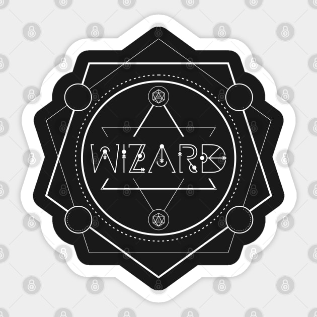 Wizard Character Class TRPG Tabletop RPG Gaming Addict Sticker by dungeonarmory